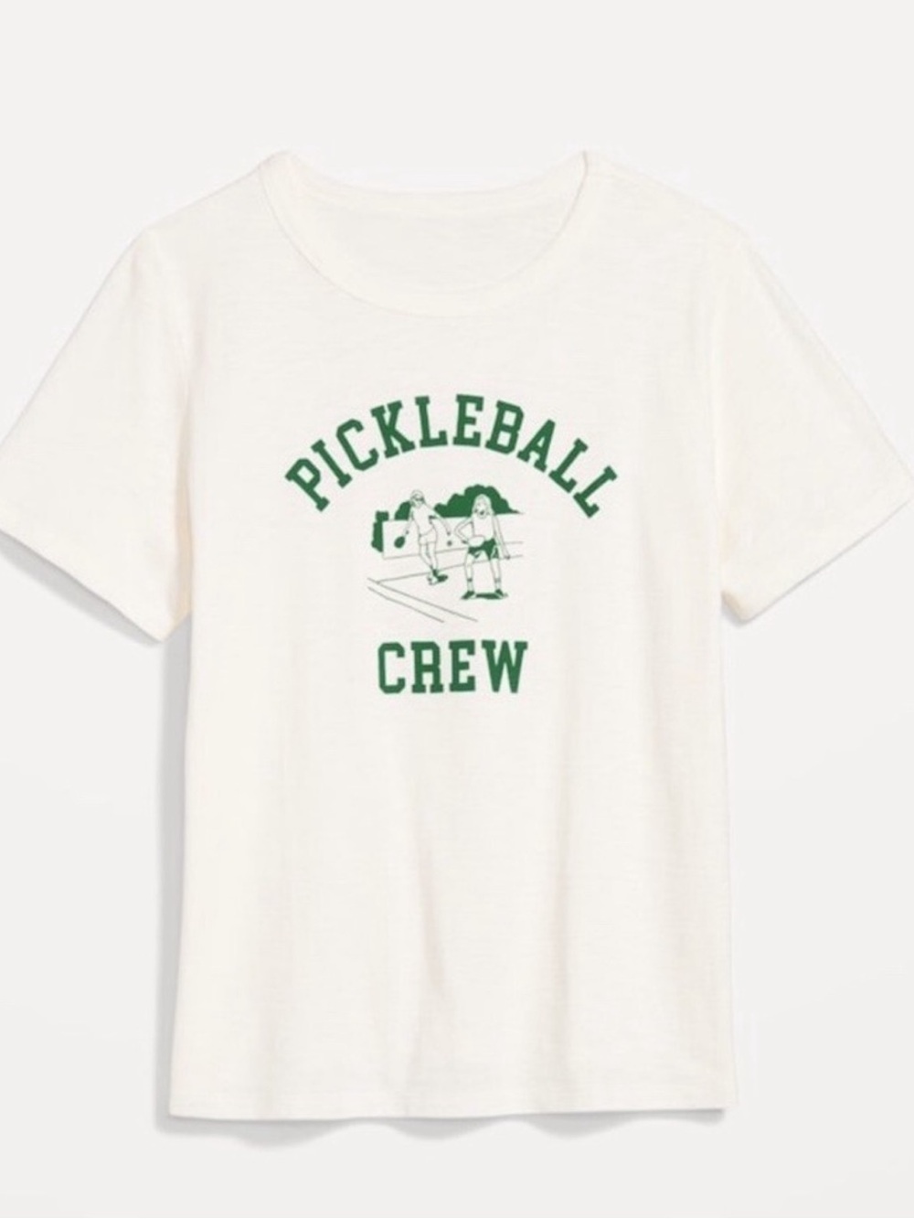 NEW IN BAG Old Navy White Tee with Green Pickleball Graphic